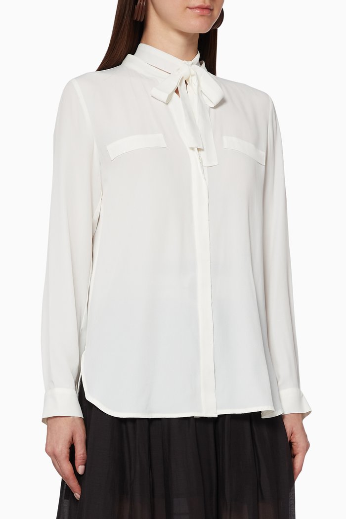

Novara Crepe Shirt, White