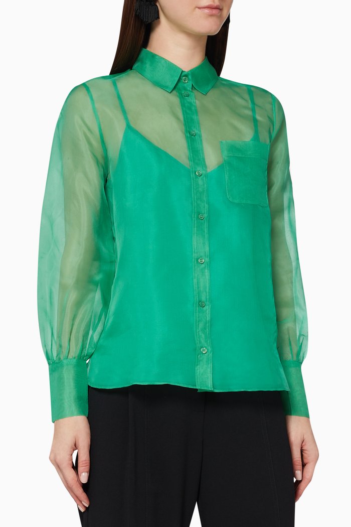 

Zogna Organza Shirt, Green