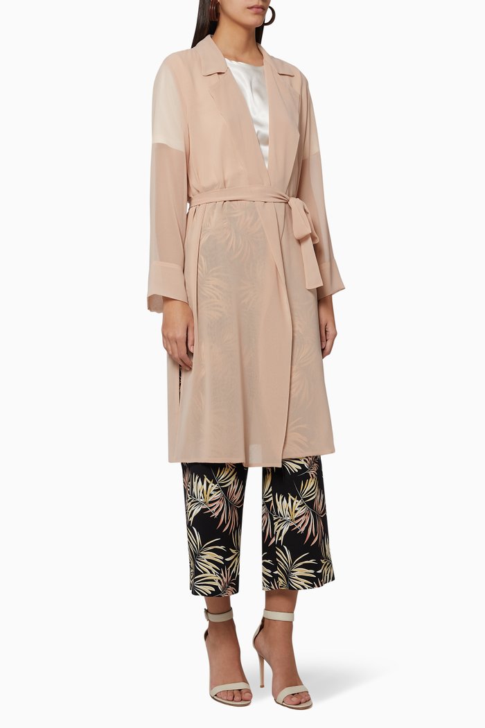 

Astice Georgette Duster Coat, Pink
