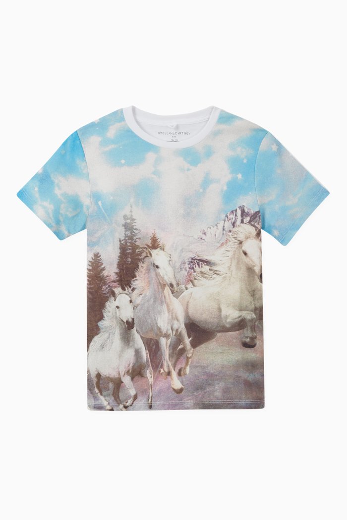 

Riding Horses Cotton T-Shirt, Multicolour