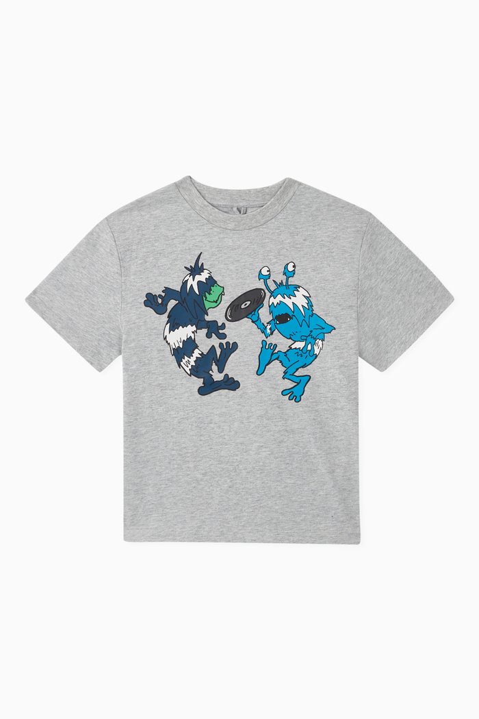 

Music Monsters Cotton T-Shirt, Grey