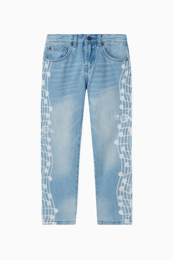 

Music Notes Denim Jeans, Blue