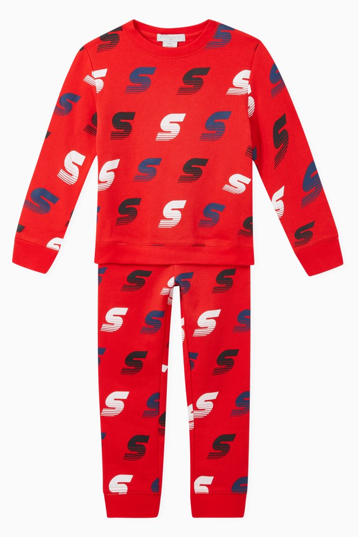

SMC Logo Cotton Tracksuit, Red