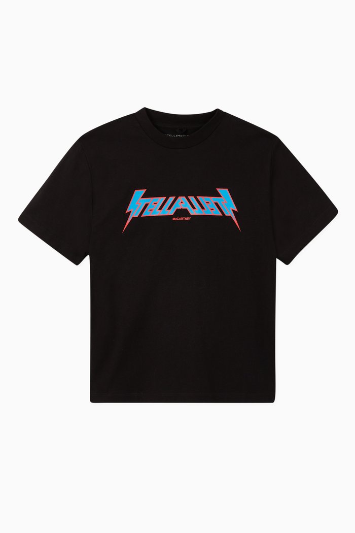 

Lightning Logo Cotton Sport T-Shirt, Black