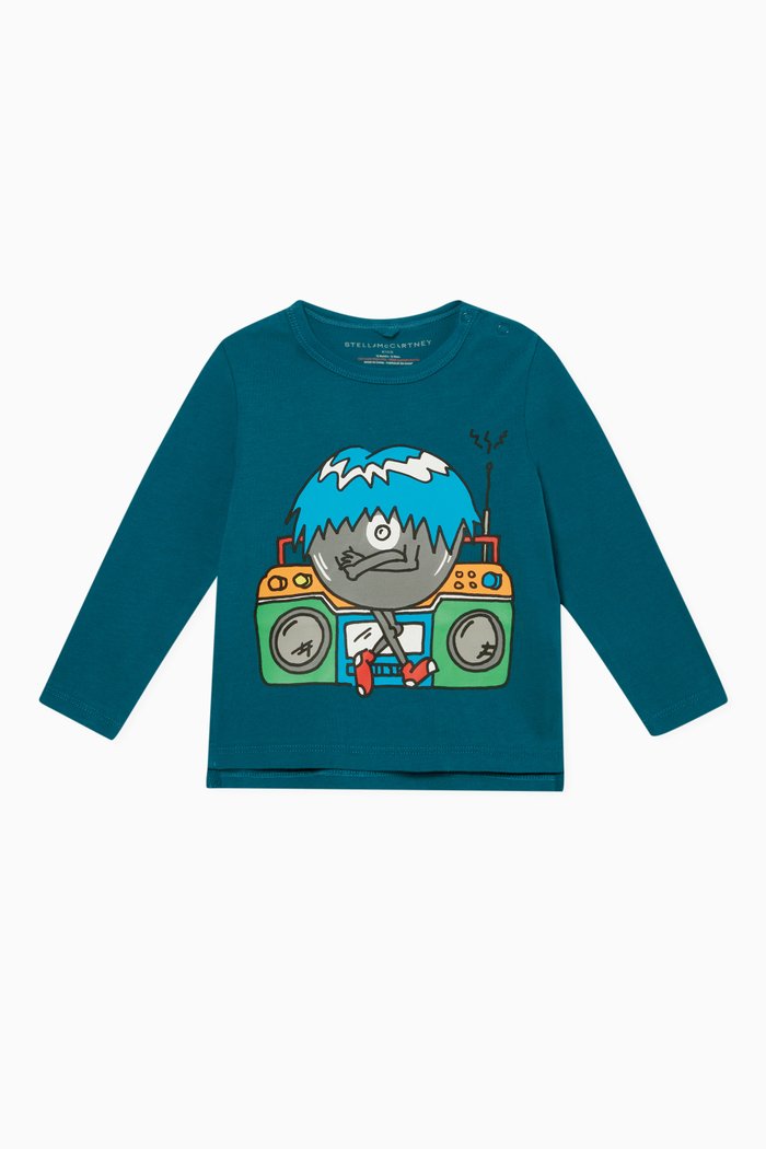

Music Monster Cotton T-Shirt, Green