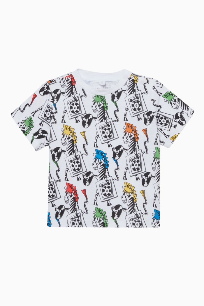 

Zebra DJ Cotton T-Shirt, Neutral