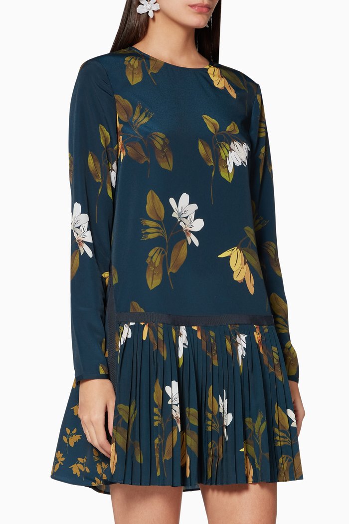 Danees Savanna-Print Mini Dress, Blue