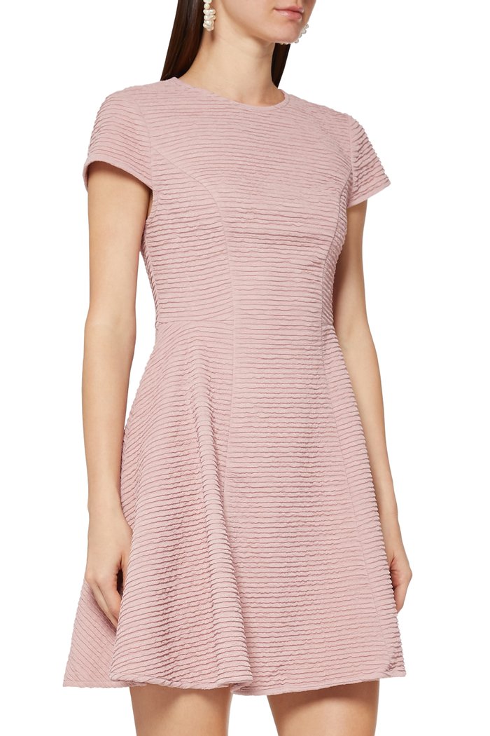 

Cherisa Textured Skater Dress, Pink