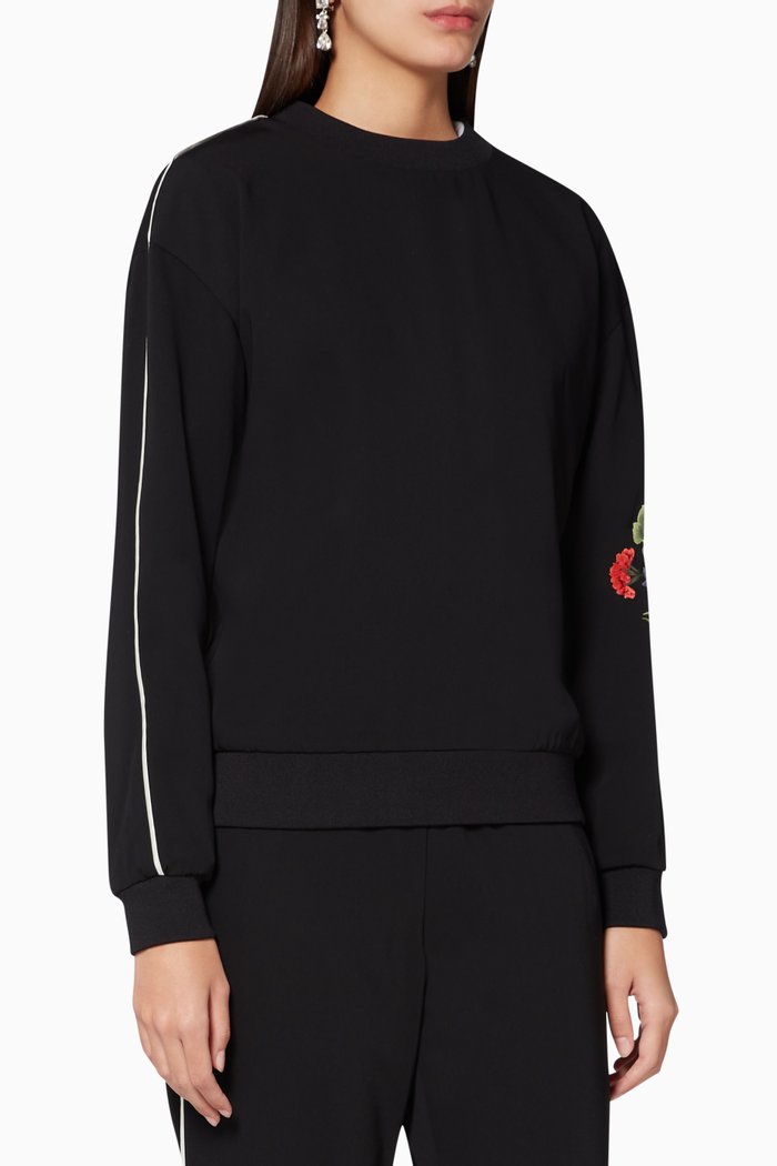 

Krina Highland Embroidered Sweatshirt, Black