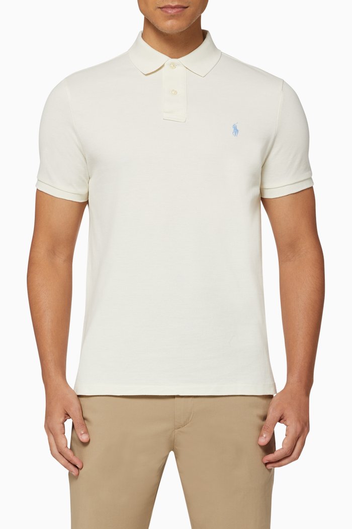 

Custom Slim Fit Mesh Polo, Neutral