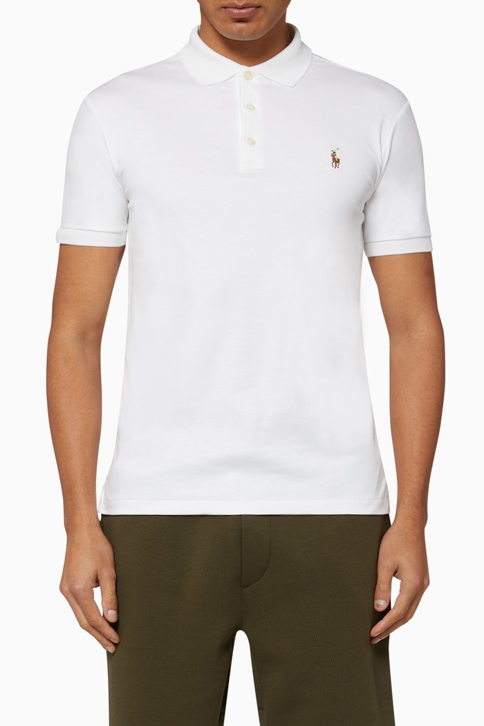

Slim Fit Soft-Touch Polo Shirt, White