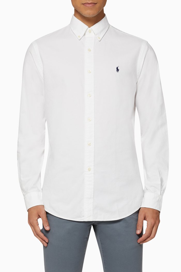 

Custom Fit Oxford Shirt, White