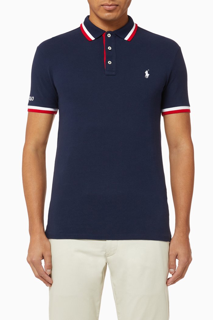 

Slim Fit Mesh Polo Shirt, Multicolour