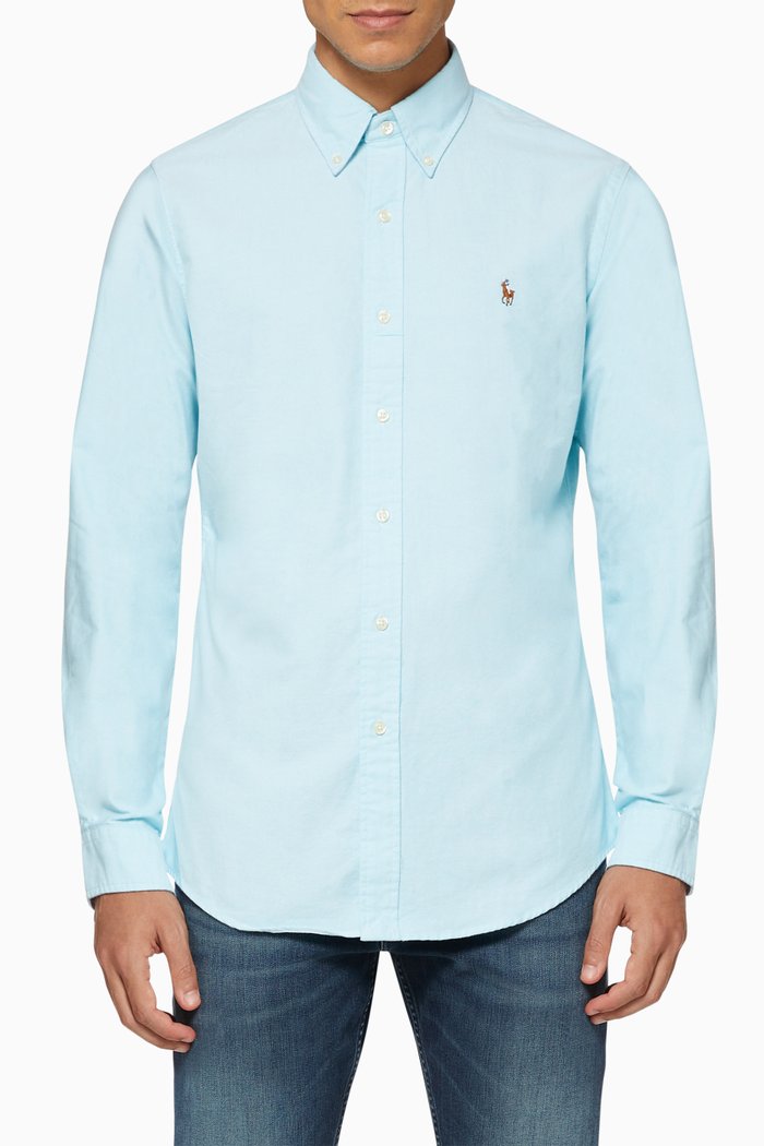 

Custom Fit Oxford Shirt, Blue