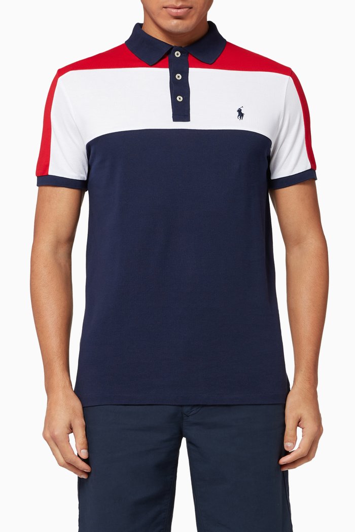 

Custom Slim Fit Mesh Polo, Multicolour