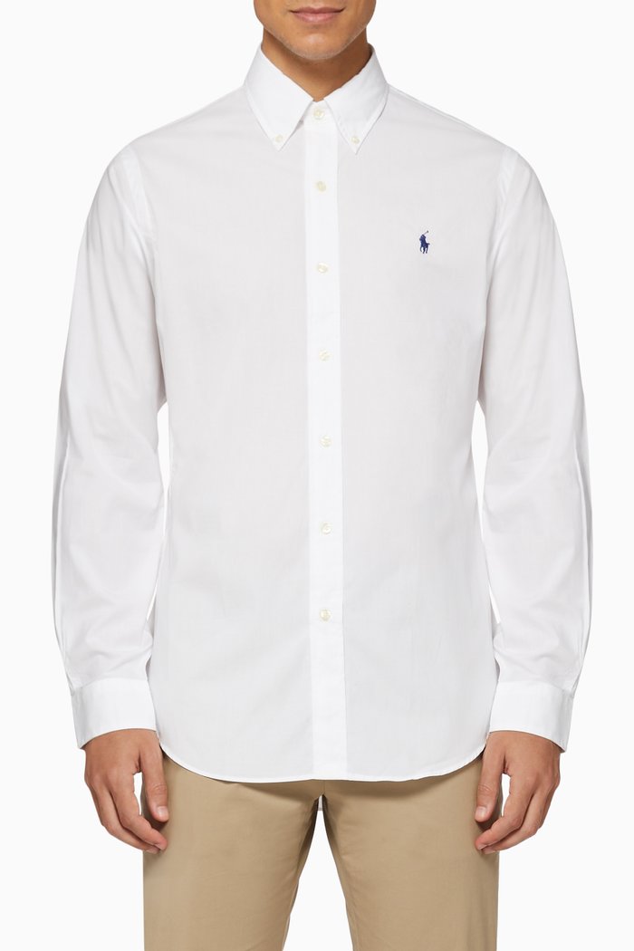 

Custom Fit Poplin Shirt, White
