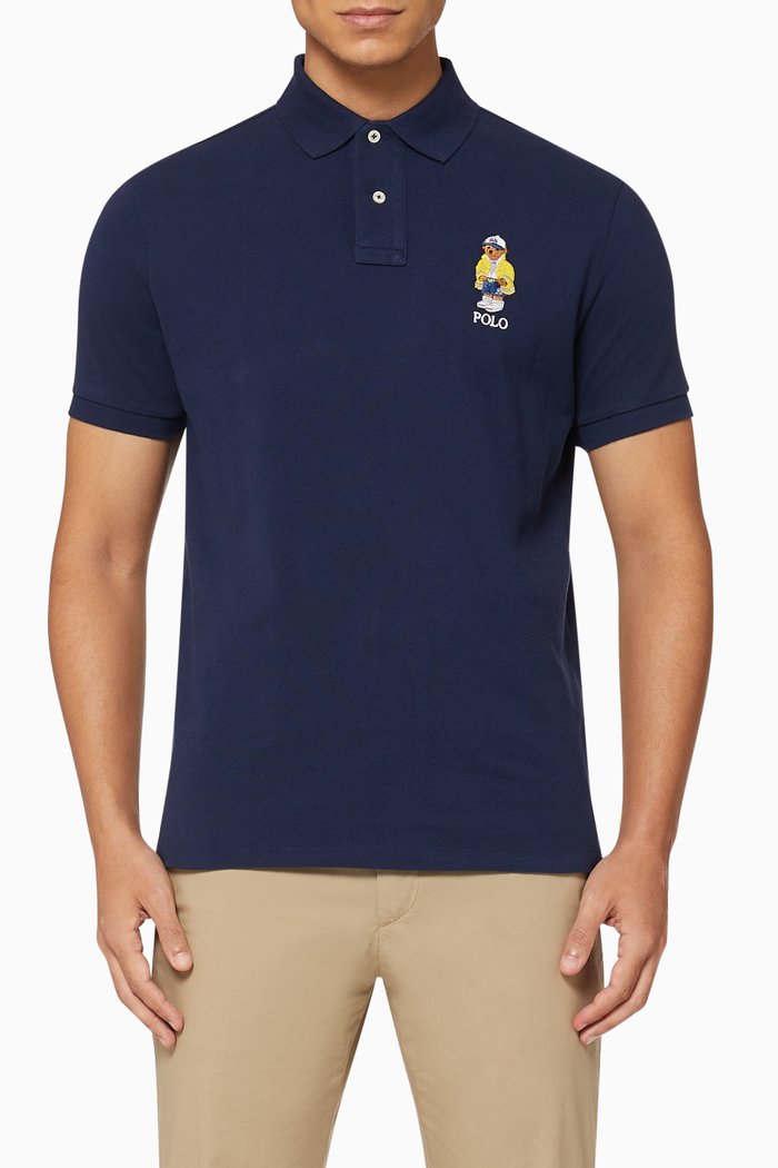 

CP-93 Bear Mesh Polo Shirt, Blue