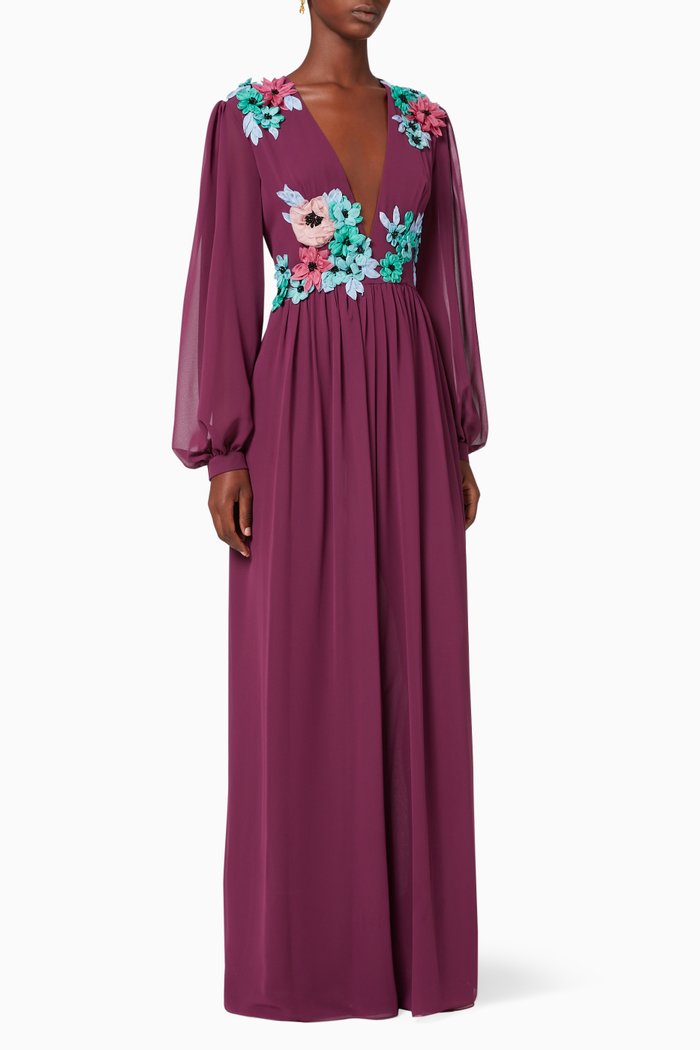 Minnitha Chiffon Jumpsuit, Burgundy
