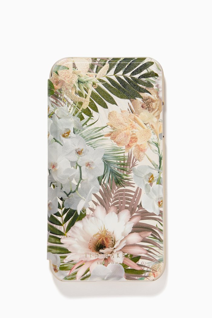 

Abbieey Woodland Print iPhone XR Mirror Case, Pink