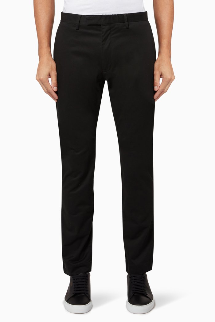 

Stretch Slim Fit Chino Trousers, Black