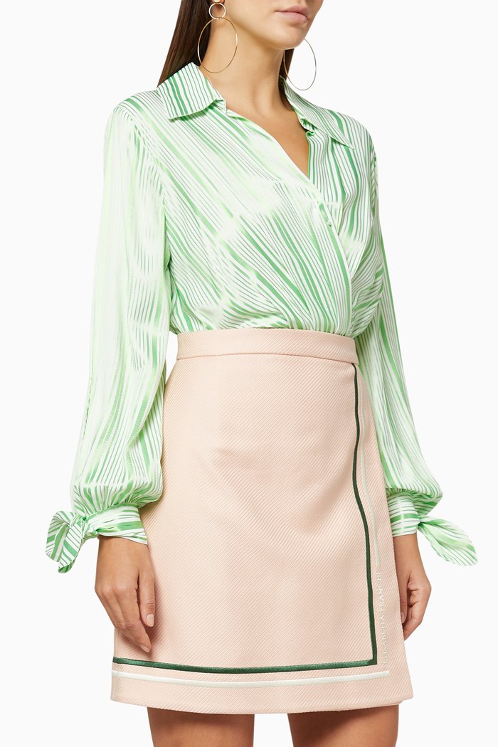 

Striped Wrap Bodysuit, Multicolour