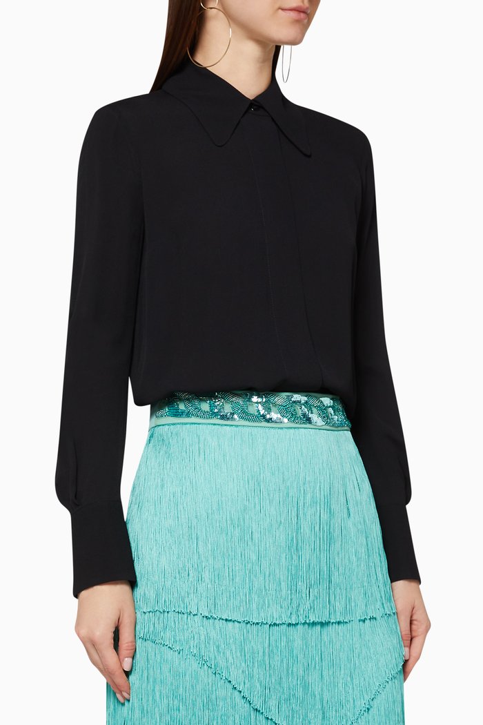 

Georgette Fabric Blouse, Black