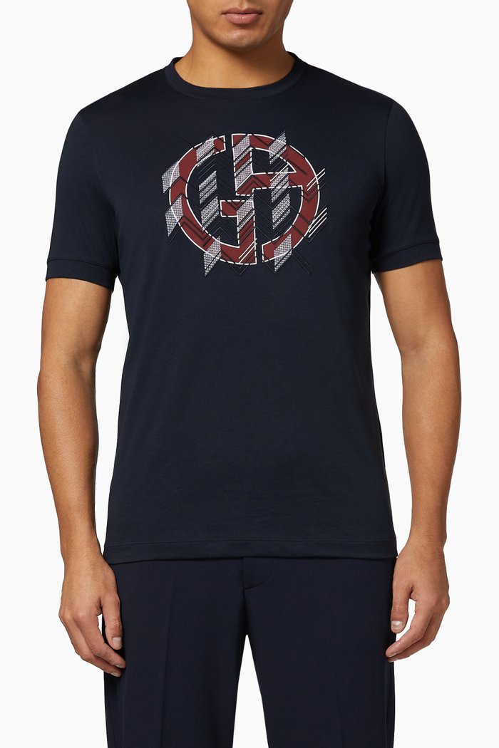 

Embroidered Chevron Logo T-Shirt, Blue