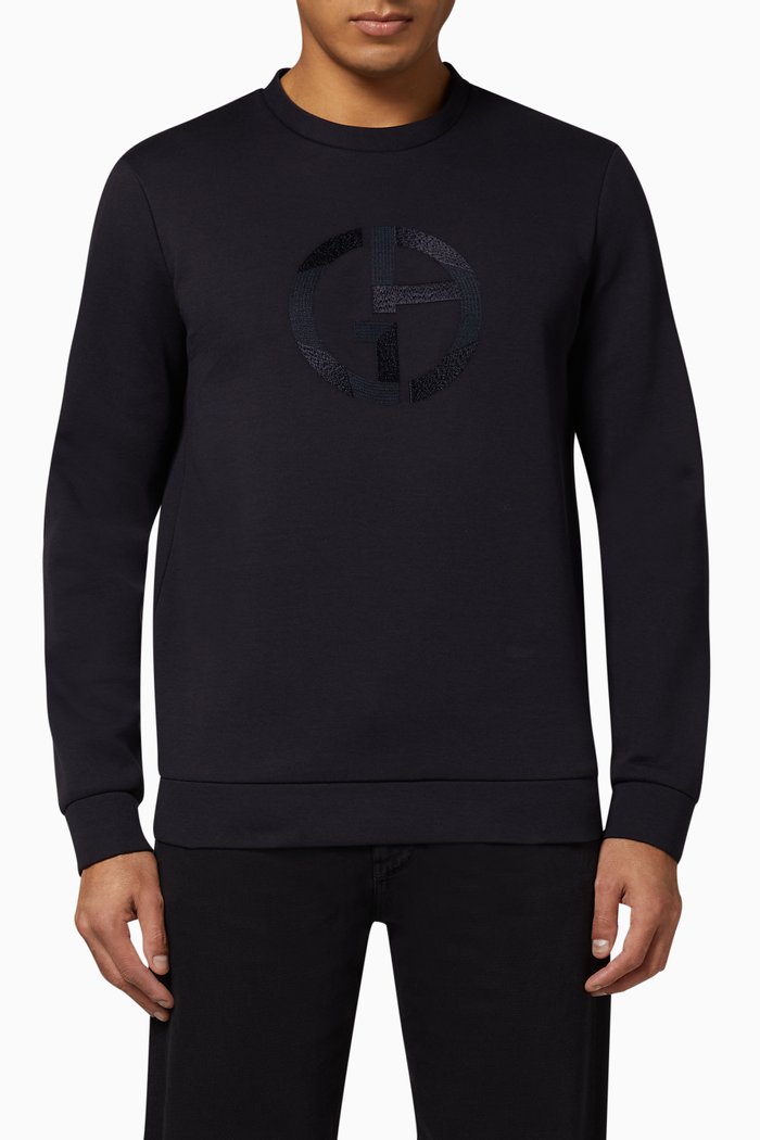 

Embroidered Logo Sweatshirt, Blue