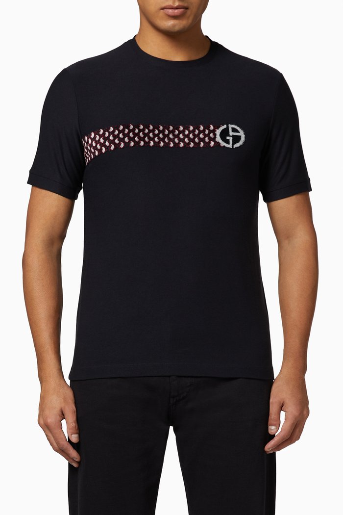 

Paisley Logo T-Shirt, Blue