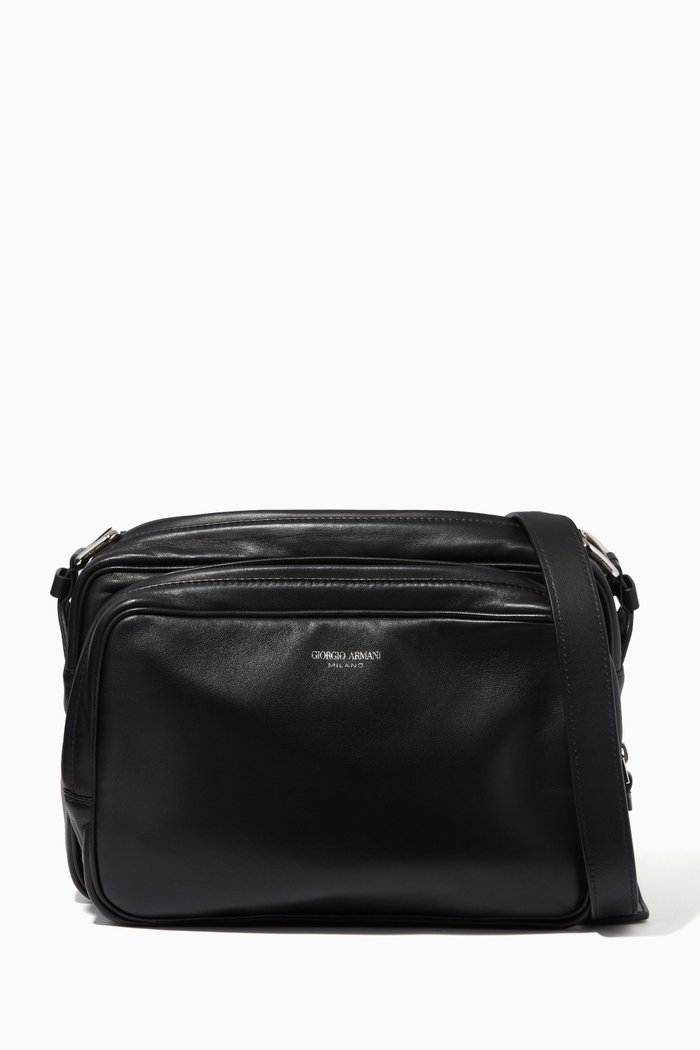 

Reporter Bag in Tumbled Nappa Leather, Black
