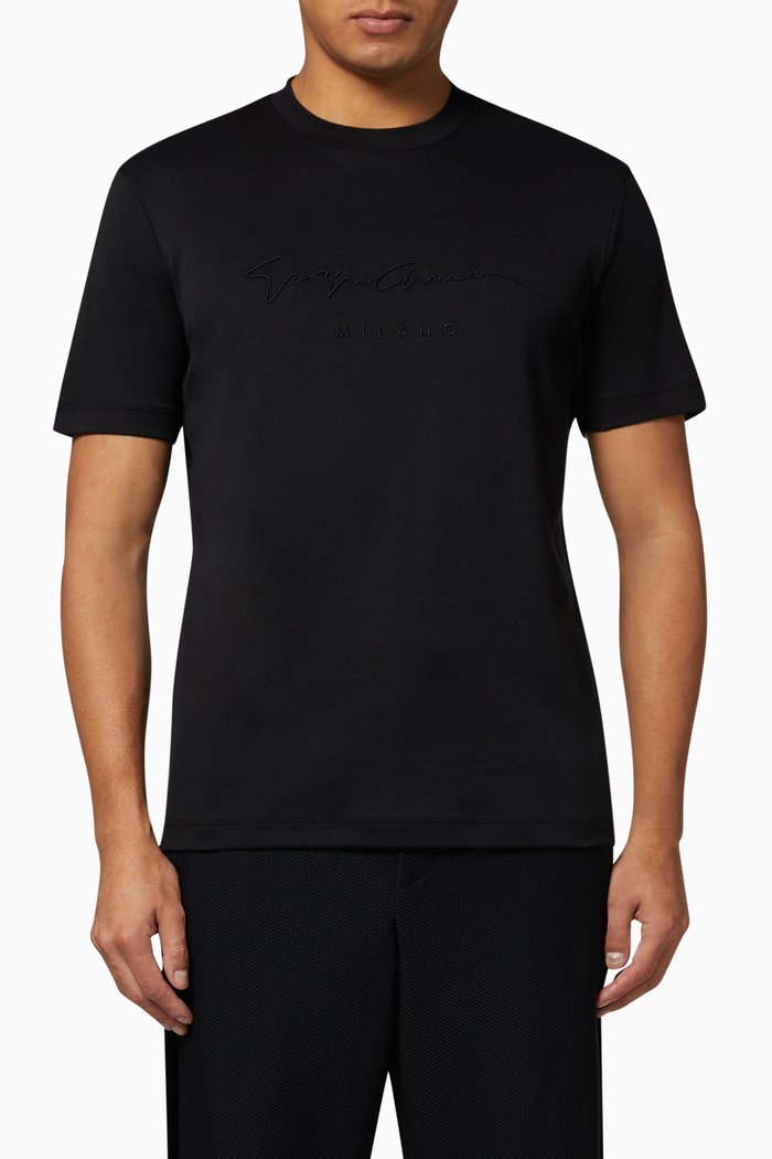 

Embroidered Logo T-Shirt, Black
