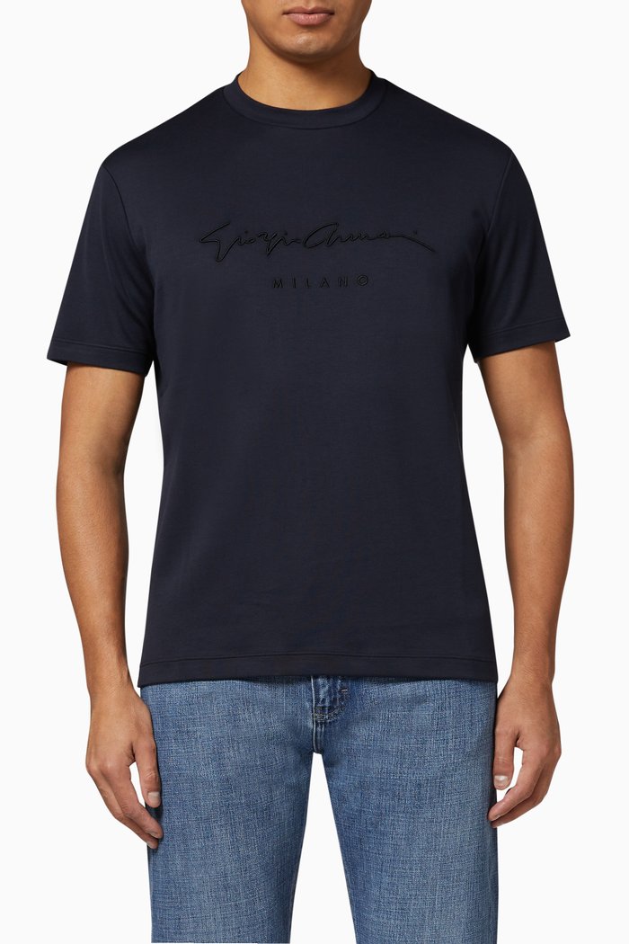 

Embroidered Logo T-Shirt, Blue