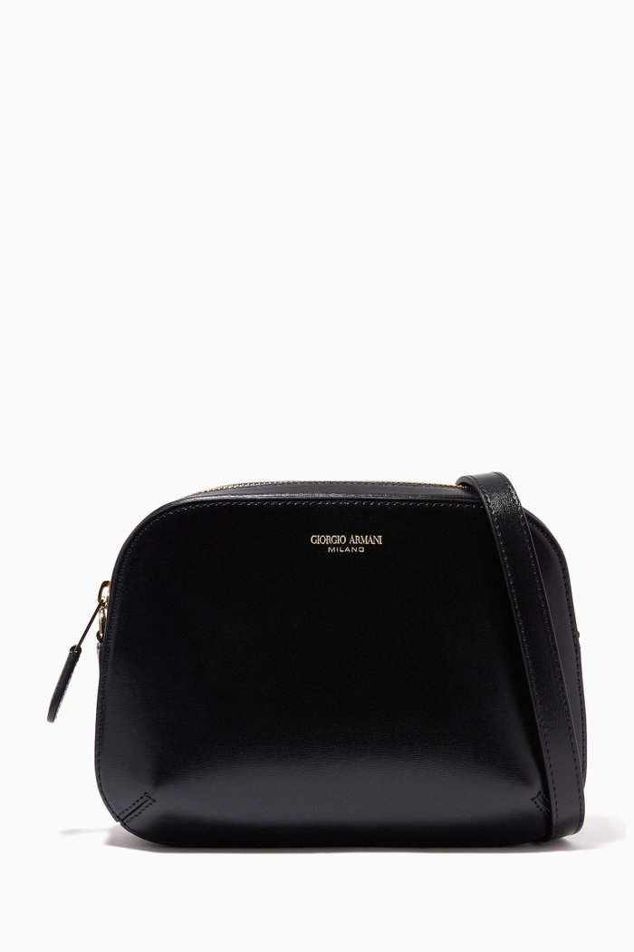 

La Prima Camera Bag in Bovine Leather, Black