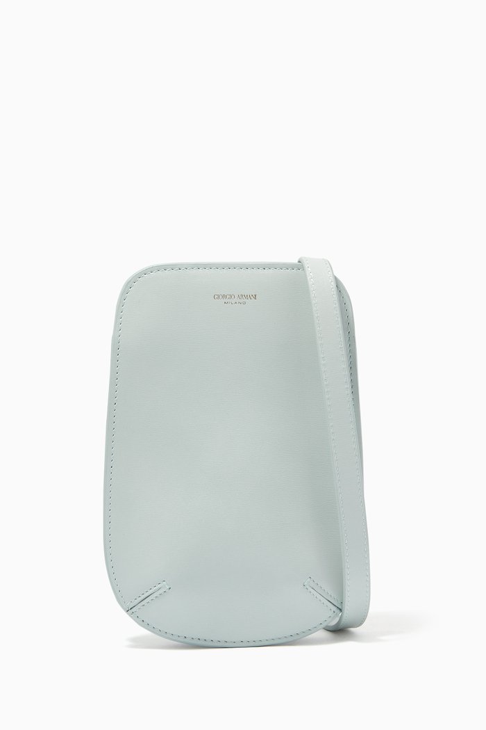 

Mini La Prima Crossbody Bag in Leather, Green