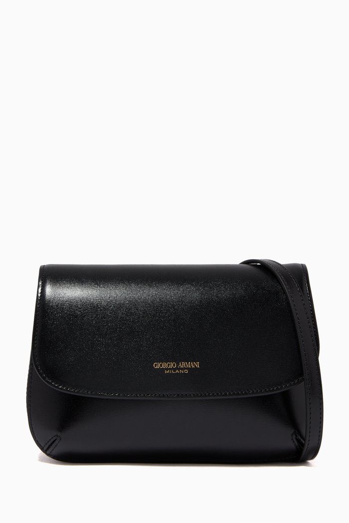 

La Primi Mini Crossbody Bag in Leather, Black