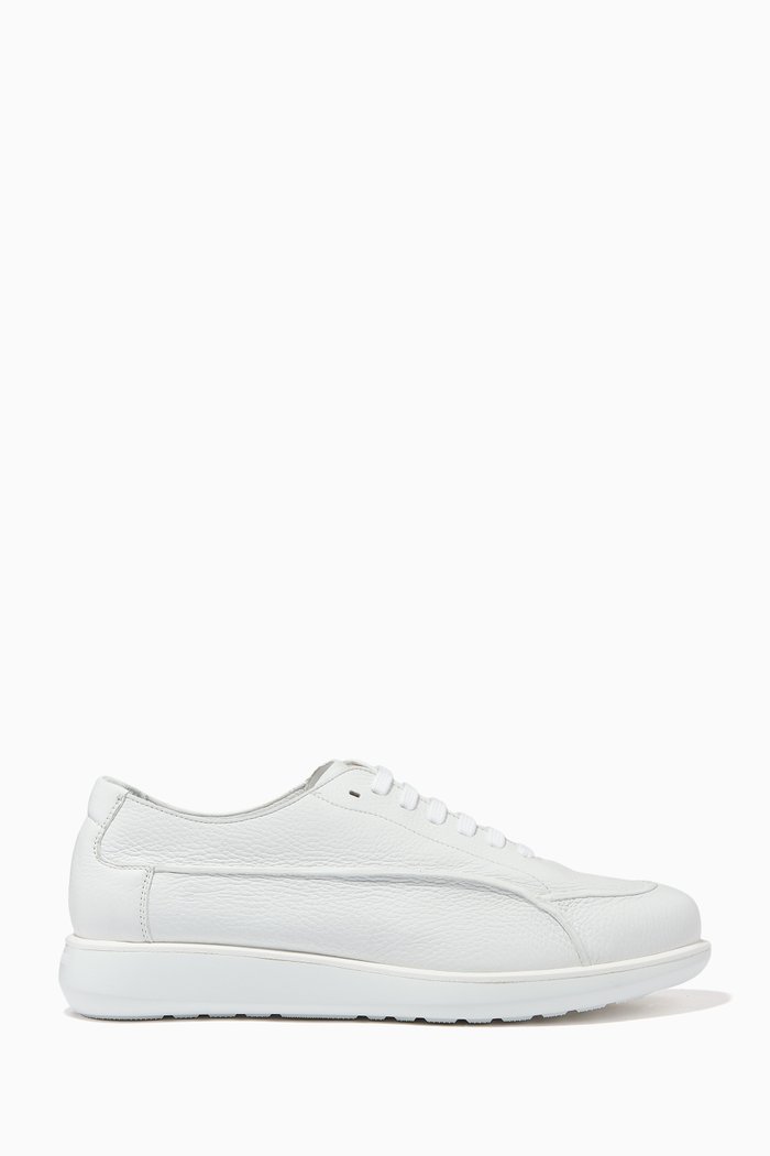 

Thick Sole Sneakers in Deer Leather, White