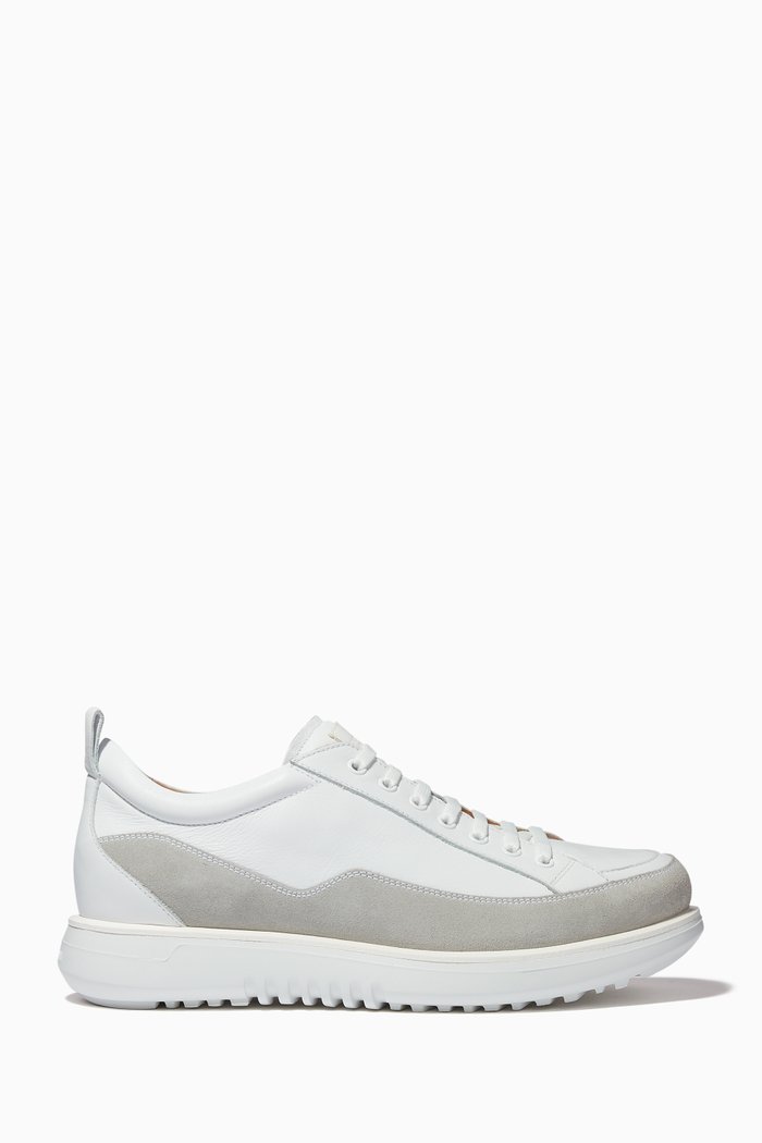 

Suede & Leather Sneakers, White