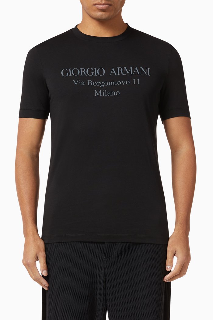 

Borgonuovo Cotton T-Shirt, Black
