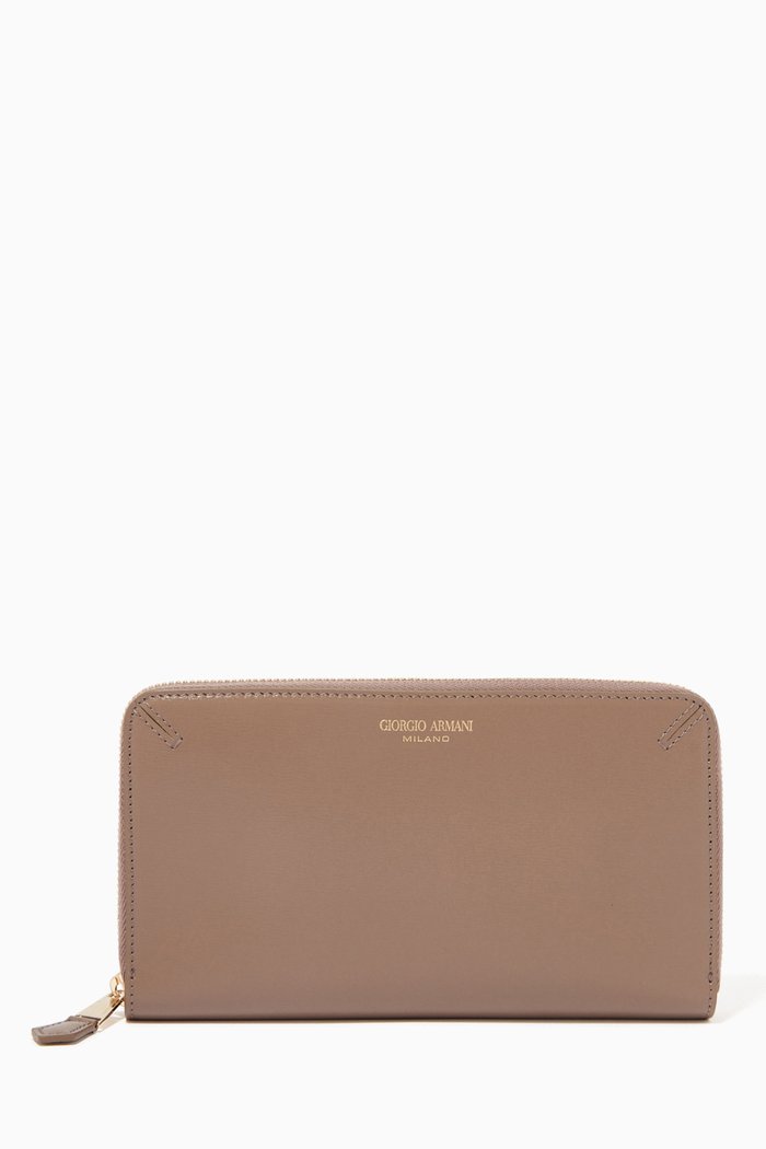 

Wallet in Bovine Leather, Brown