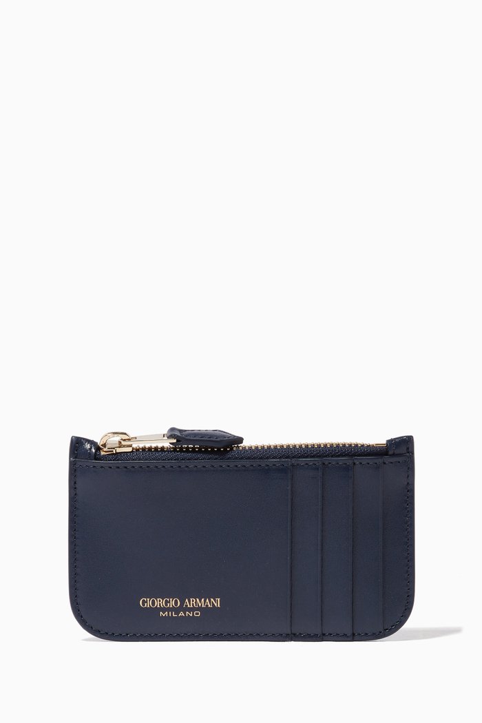 

Cardholder in Bovine Leather, Blue
