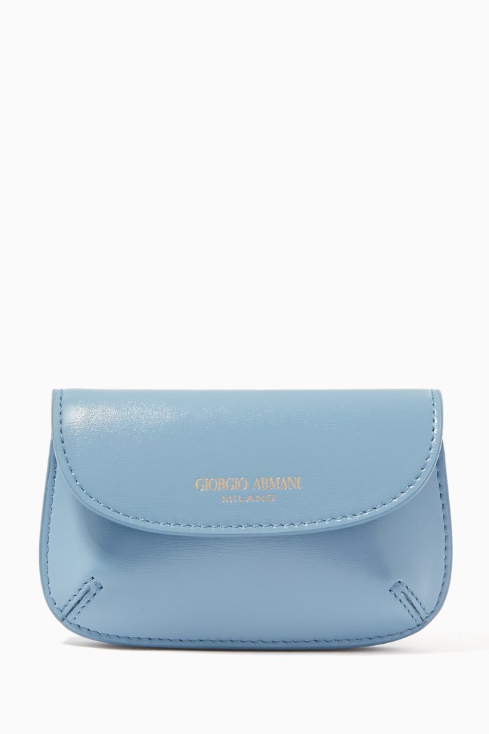 

La Prima Cardholder Clutch in Bovine Leather, Blue