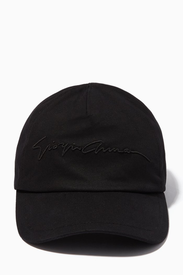 Signature Baseball Cap in Canvas, Black