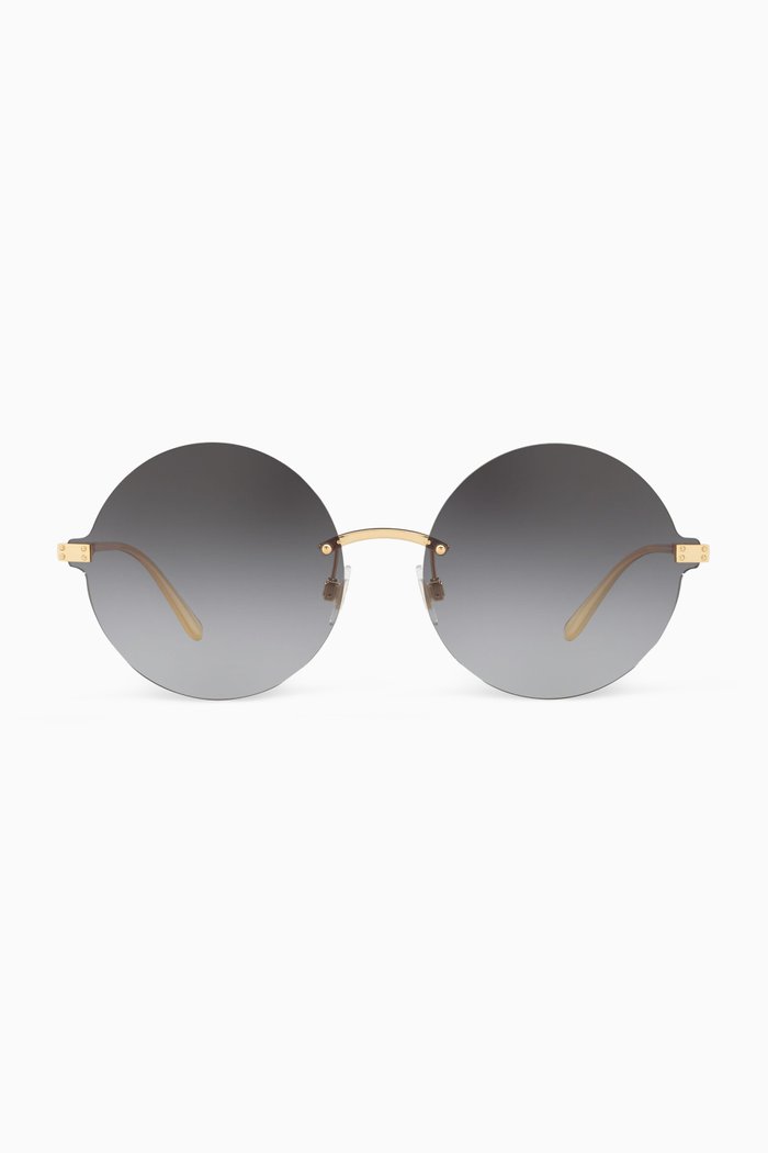 

Logo Plaque Sunglasses, Black