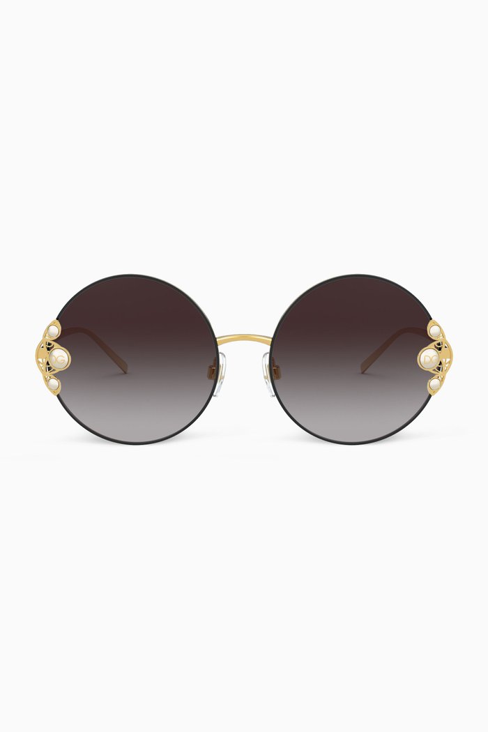 

Filigree & Pearls Sunglasses, Black
