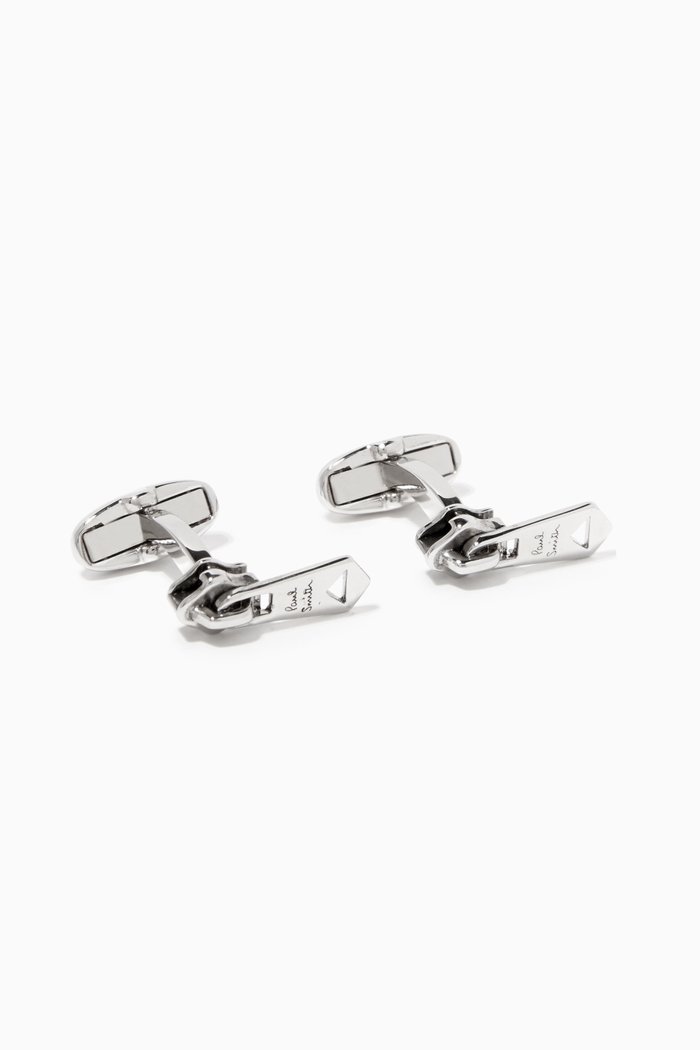 

Zip Cufflinks in Metal, Silver