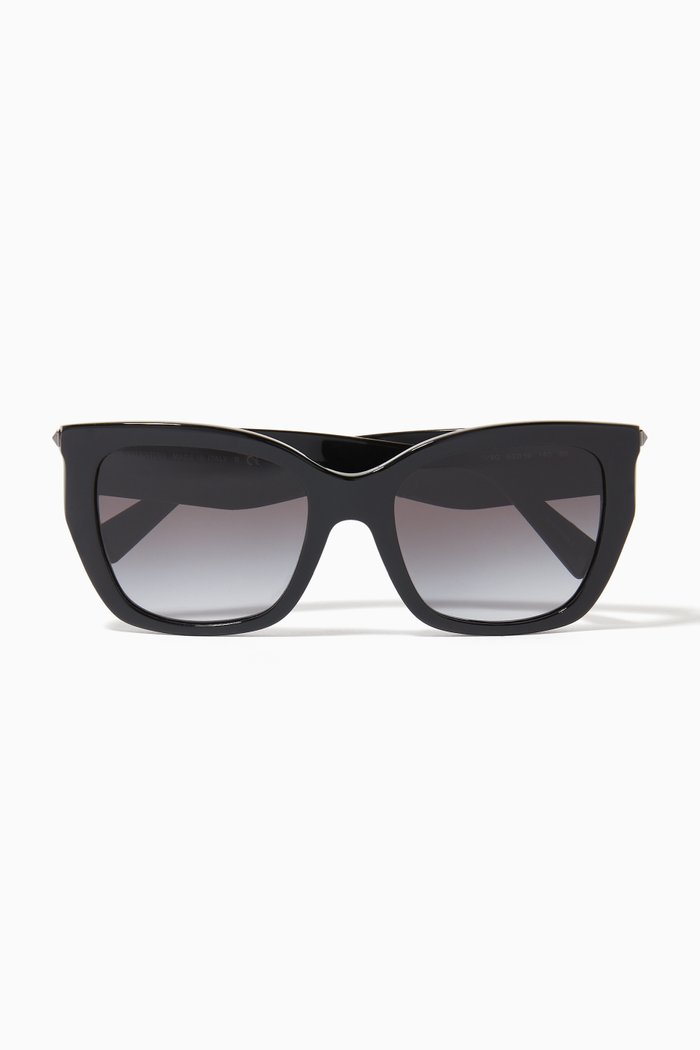 

Valentino Garavani Studded Cat-Eye Sunglasses in Acetate, Black