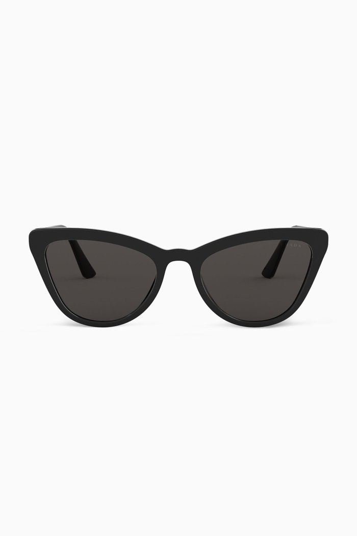 Cat-Eye Sunglasses in Acetate, Black