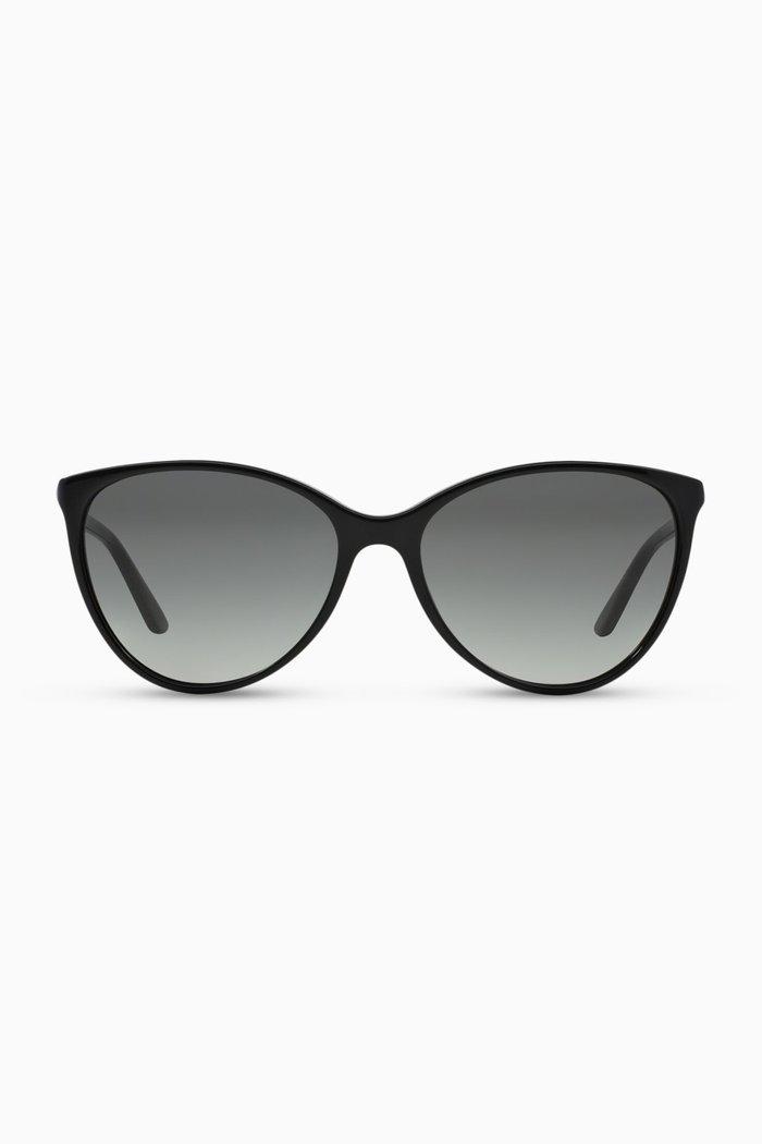 

Logo Cat Eye Sunglasses, Black