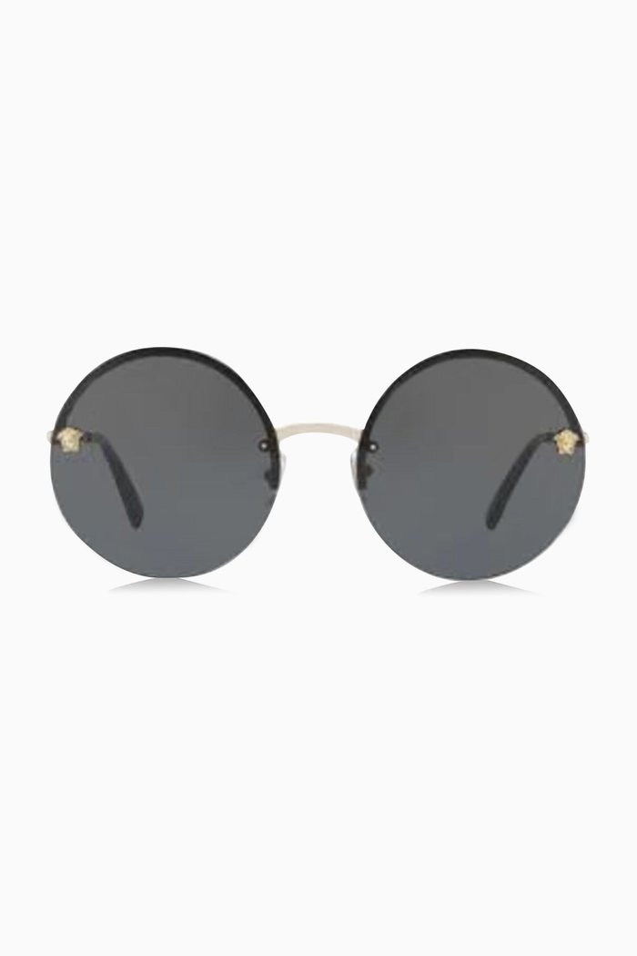 

Medusa Round Sunglasses, Black