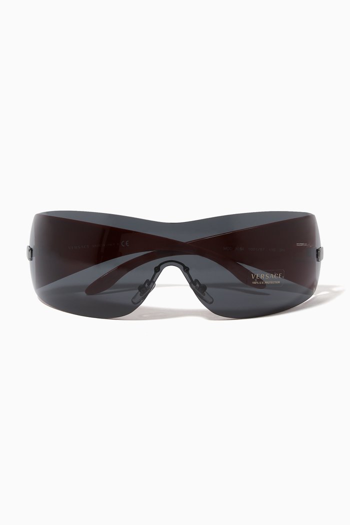 

Medusa Logo Sunglasses, Black